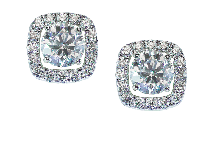 Gold Diamond Encrusted Ear Rings