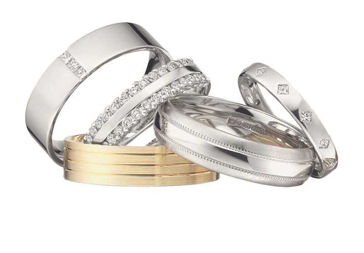 Gold Diamond Wedding Engagement Rings